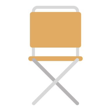 Katlanan sandalye düz clipart vektör çizimi