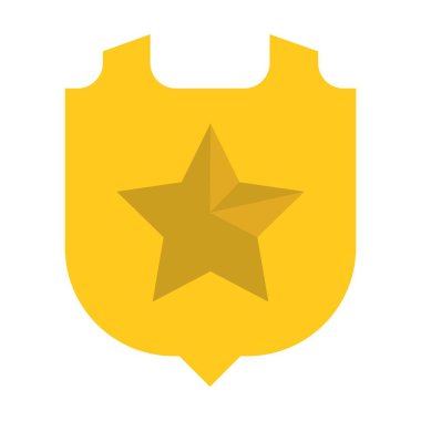 Polis rozeti düz clipart vektör çizimi