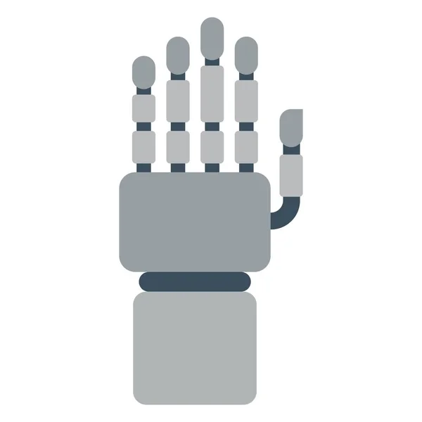 Robot Hand Platt Clipart Vektor Illustration — Stock vektor