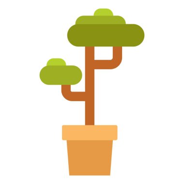 ağaç kabı düz clipart vektör çizimi