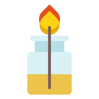 alkol yakıcı düz clipart vektör çizimi