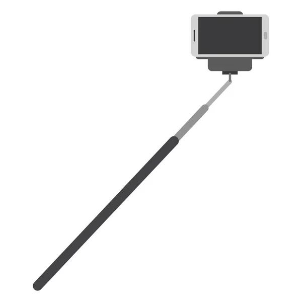 Selfie Stick Plana Clipart Vetor Ilustração — Vetor de Stock