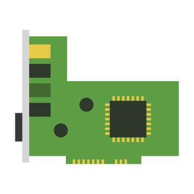 ses kartı düz clipart vektör çizimi