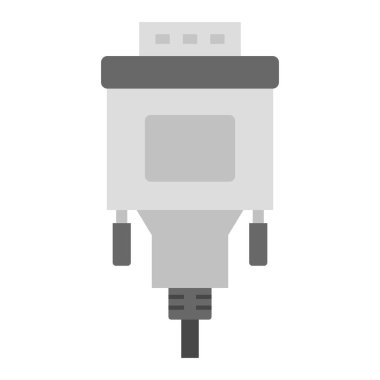 dvi kablo düz clipart vektör çizimi