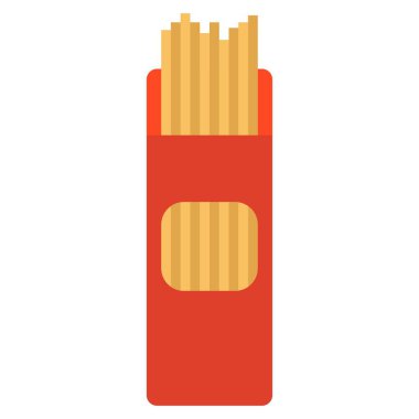 Spaghetti package flat clipart vector illustration vector