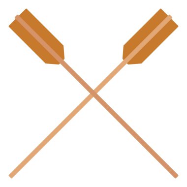 kürek düz clipart vektör çizimi