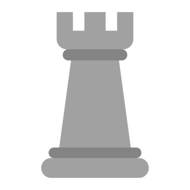 Satranç kalesi düz clipart vektör çizimi