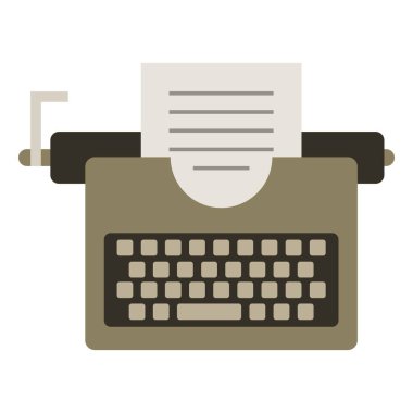 Daktilo düz clipart vektör çizimi