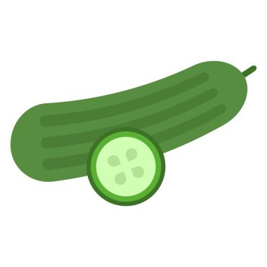 salatalık düz clipart vektör çizimi