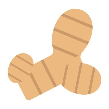 Zencefil düz clipart vektör çizimi