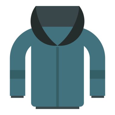 Kışlık ceket düz clipart vektör çizimi