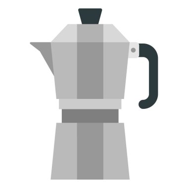 kahve demliği düz clipart vektör çizimi