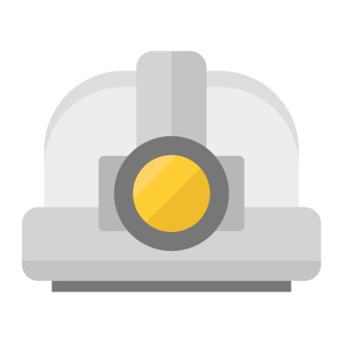 Hafif düz clipart vektör illüstrasyonlu kask