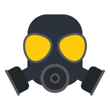 gaz maskesi düz clipart vektör çizimi