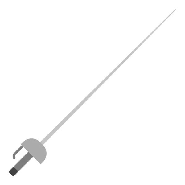 Epee Sword Flat Clipart Vector Illustration — Stock vektor