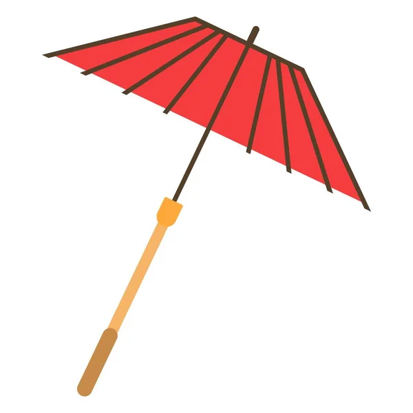 Parapluie Japonais Plat Clipart Vecteur Illustration — Image vectorielle