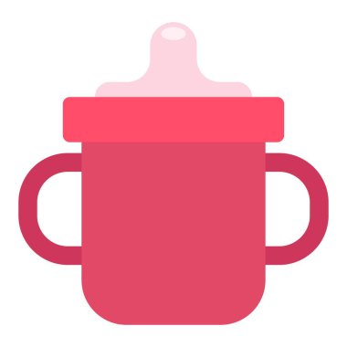 bebek yudumlama düz clipart vektör çizimi