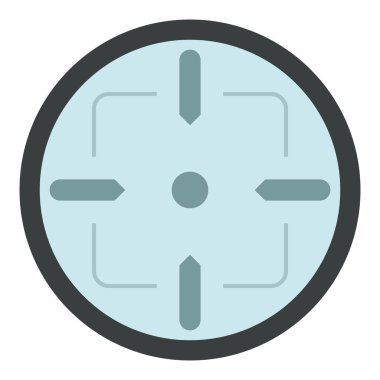 Keskin nişancı hedef düz clipart vektör çizimi