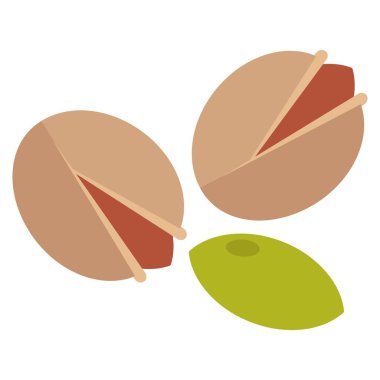 Antep fıstığı düz clipart vektör çizimi