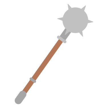 Ortaçağ Mace düz clipart vektör çizimi
