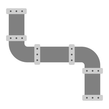 çelik su borusu düz clipart vektör çizimi