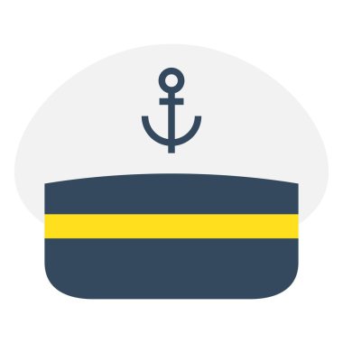 yelken başlığı düz clipart vektör çizimi