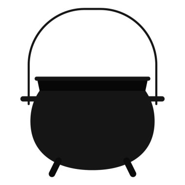 pot cauldron düz clipart vektör çizimi