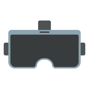 sanal gerçeklik kulaklığı düz clipart vektör çizimi