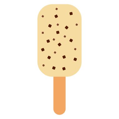 jöleli dondurma düz klipart vektör çizimi