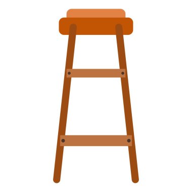 sandalye mutfak düz clipart vektör çizimi