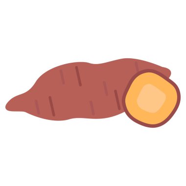 tatlı patates düz clipart vektör çizimi