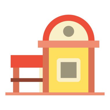 çocuk evcilik oynuyor. Düz Clipart vektör çizimi