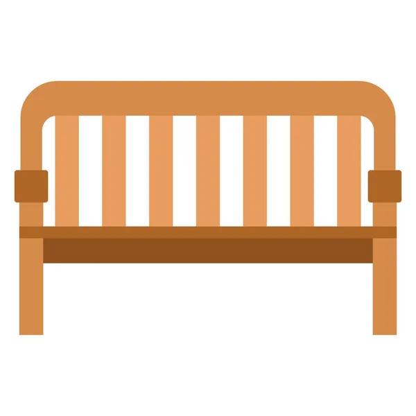 Garden Rest Chair Flat Clipart Vector Illustration — 图库矢量图片