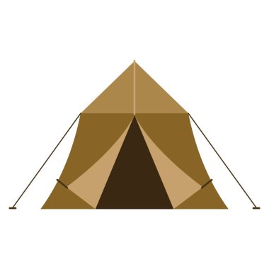 askeri çadır düz clipart vektör çizimi