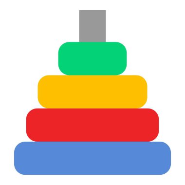 kule oyuncağı düz clipart vektör çizimi