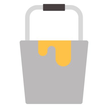 boya kovası düz clipart vektör çizimi