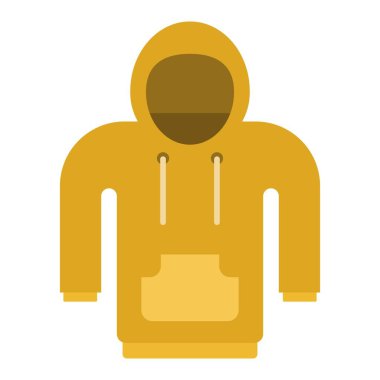 Kapüşonlu düz Clipart vektör çizimi