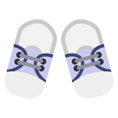 bebek ayakkabıları düz clipart vektör çizimi