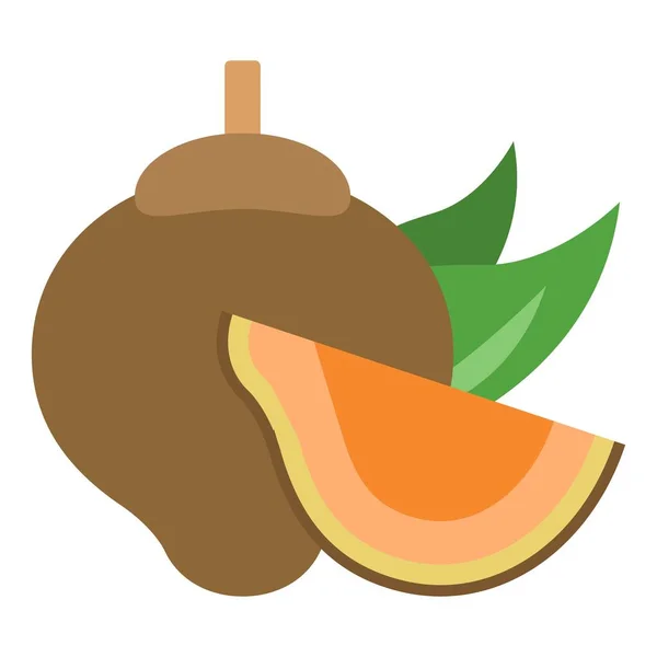 Quararibea Cordata Fruit Plat Clipart Vecteur Illustration — Image vectorielle