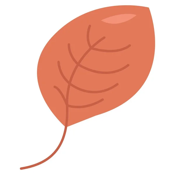 Autumn Leaf Flat Clipart Vector Illustration — Stockvektor