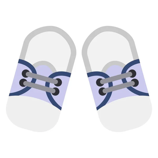 Sapatos Bebê Plana Clipart Vetor Ilustração —  Vetores de Stock