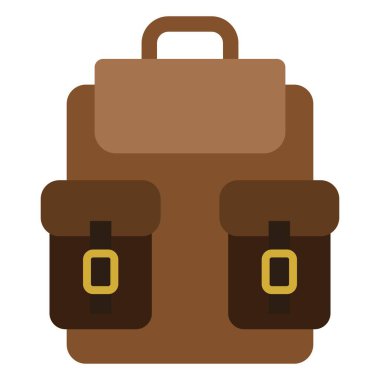 seyahat sırt çantası düz clipart vektör çizelgesi