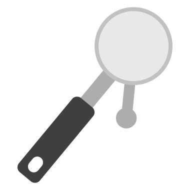 dondurma kaşığı düz clipart vektör çizimi