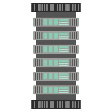 workstation sunucusu düz clipart vektör çizimi