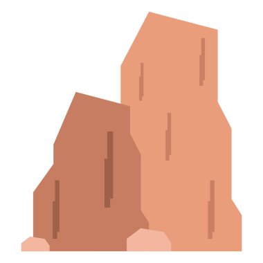 Kanyon düz clipart vektör çizimi