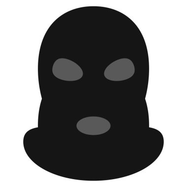 Hırsız maskesi düz clipart vektör çizimi