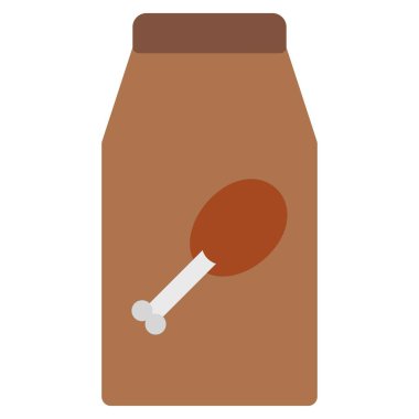 Takeaway food box flat clipart vector illustration vector