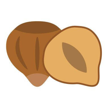 Fındık düz clipart vektör çizimi