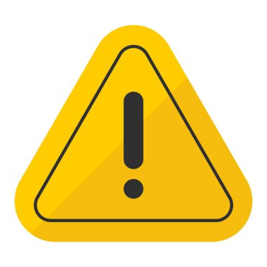 uyarı işareti düz clipart vektör çizimi