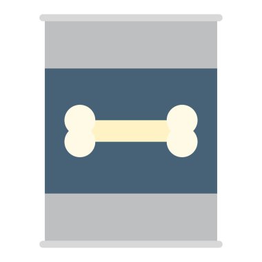 konserve yiyecekler köpek düz clipart vektör çizimi için